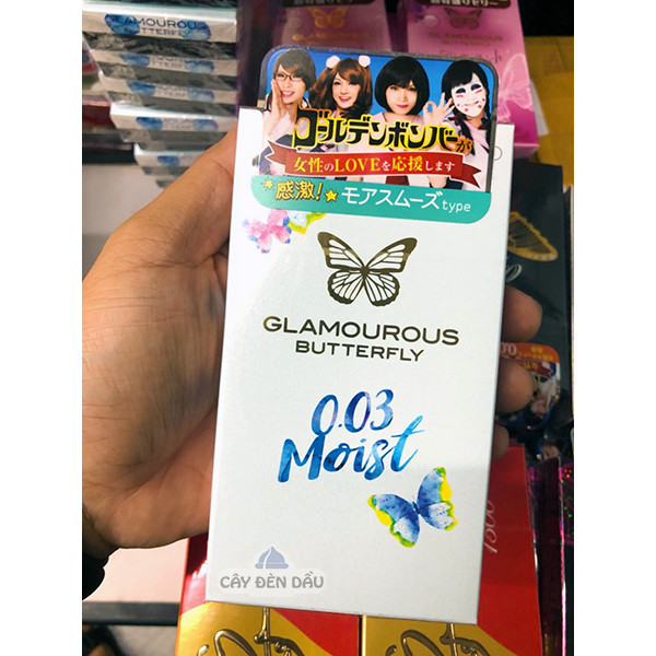 Bao cao su Jex Glamourous Butterfly 0.03 Moist hộp 10 chiếc