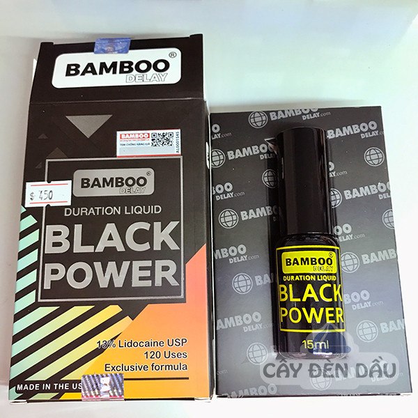 Đại lý Xịt kéo dài thời gian Bamboo Delay – Black Power của Mỹ 15ml hàng xách tay