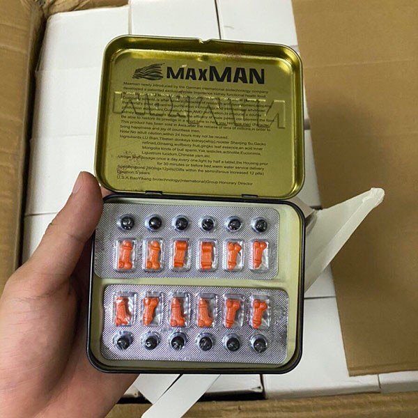  Bán Thuốc cường dương Maxman 260mg hộp 24 viên giá sỉ